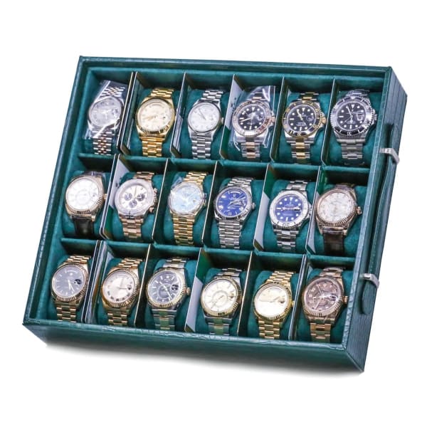 18 Watch Stackable Green Tray