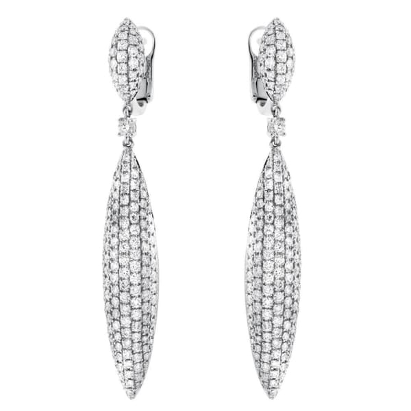 18k Drop Earrings With 5.35ct Total Diamonds EAR-21500
