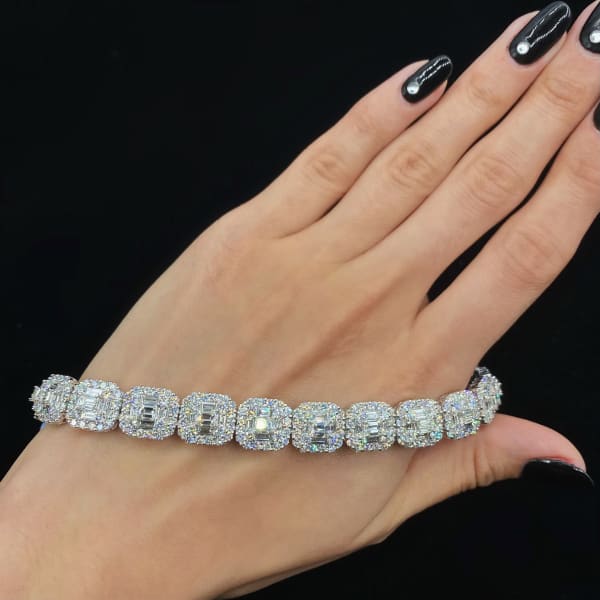 18K white gold stretch black-and-white diamond tennis bracelet – Elleard  Heffern Fine Jewelers