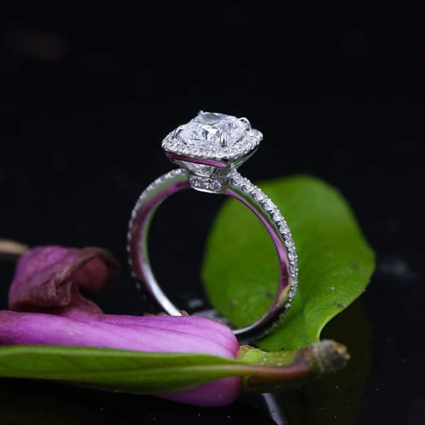 18k White Gold Engagement Ring featured with 2.13ct TCW Diamonds ENG-57500