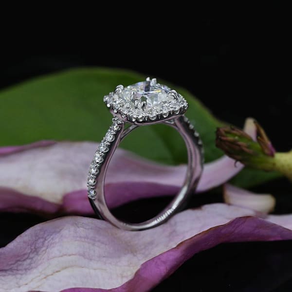 18k White Gold Engagement Ring with 1.92ct TCW Diamonds ENG-35000,  Profile