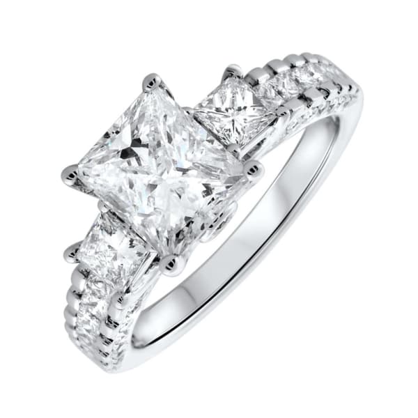 18k White Gold Engagement Ring With 3.00ct. Diamonds RN-4566000, Main view