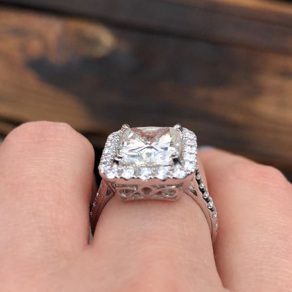 White Gold Diamond Engagement RIng. Custom Jewelry