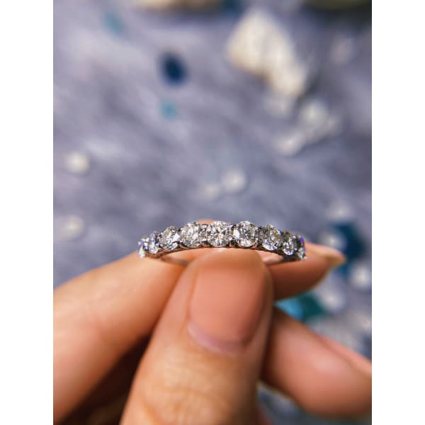 18k White Gold Half-Way Eternity Band with 1.75ct of TDW 