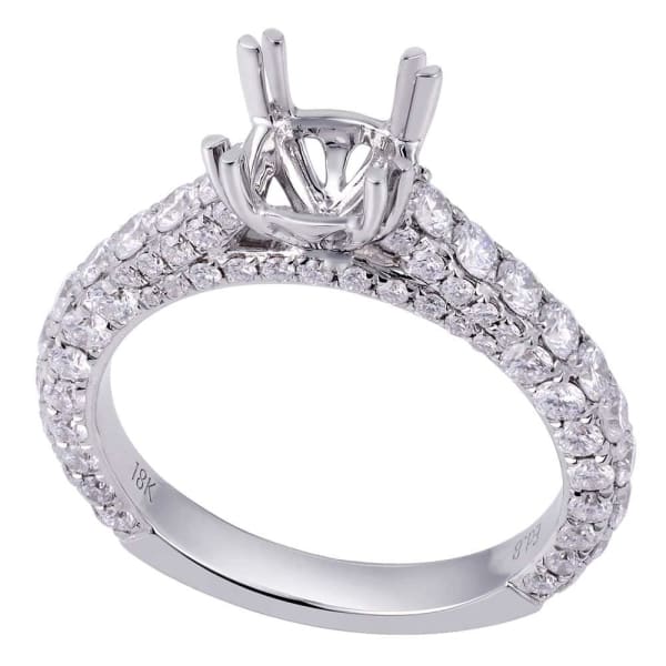 18K White gold ring is accentuated with dazzling 2.10ct white round diamonds KR11005XD150A, Main view