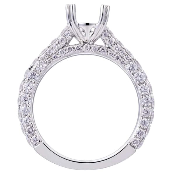 18K White gold ring is accentuated with dazzling 2.10ct white round diamonds KR11005XD150A, Profile