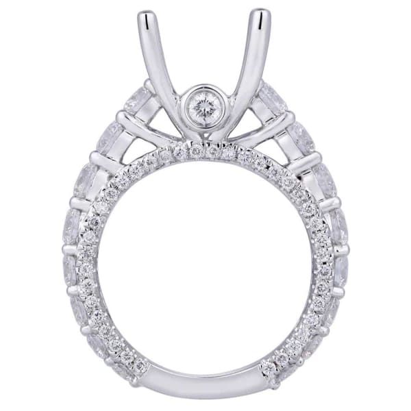 18k White gold ring is accentuated with dazzling 2.38ct white round diamonds KR06567XD300A, Profile