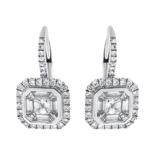 18kt Fancy Huggy Earrings With 1.30ct Total Diamonds E04428-1
