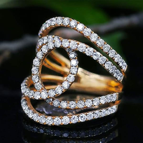 18kt Rose Gold Cocktail Diamond Ring with 1.75ct of total diamond weight R8367