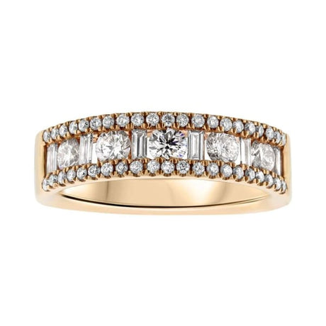 18kt Rose Gold Diamond Wedding Band RN-5700