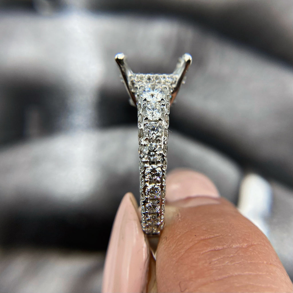 18kt White Gold Diamond Setting 1.50ct BN-3750 - Rings