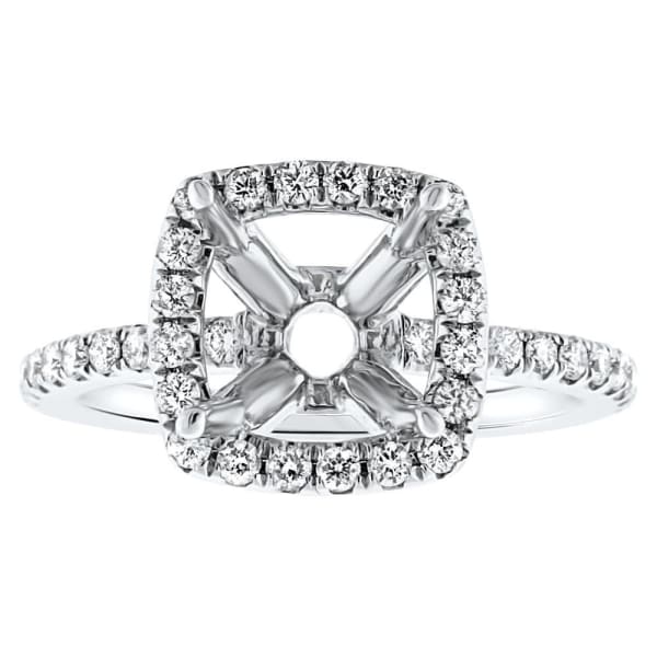 18kt White Gold Diamond Setting Prong Set With A Halo Total 0.80ct KR09287XD200-1