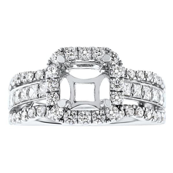 18kt White Gold Diamond Setting Prong Set With A Halo Total 1.30ct KR07219XD100-2