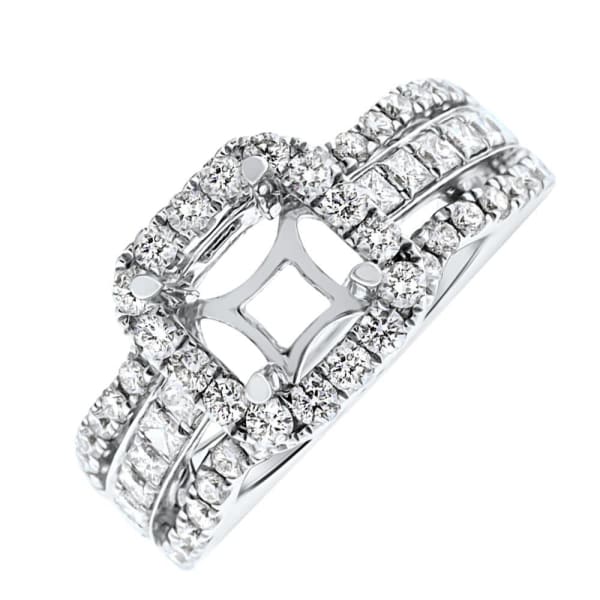 18kt White Gold Diamond Setting Prong Set With A Halo Total 1.30ct KR07219XD100-2, Main view