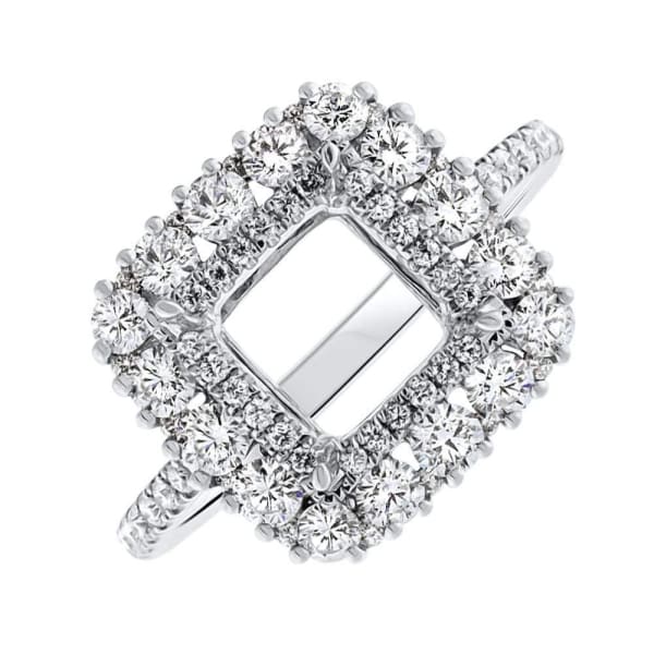 18kt White Gold Diamond Setting Prong Set With A Halo Total 1.35ct KR10467XD200-1,  Main view