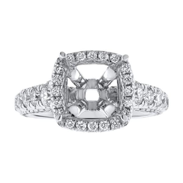 18kt White Gold Diamond Setting Prong Set With A Halo Total 1.50ct KR12666XD200-1