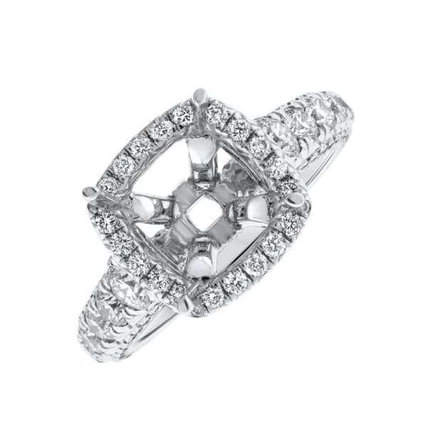 18kt White Gold Diamond Setting Prong Set With A Halo Total 1.50ct KR12666XD200-1, Main view