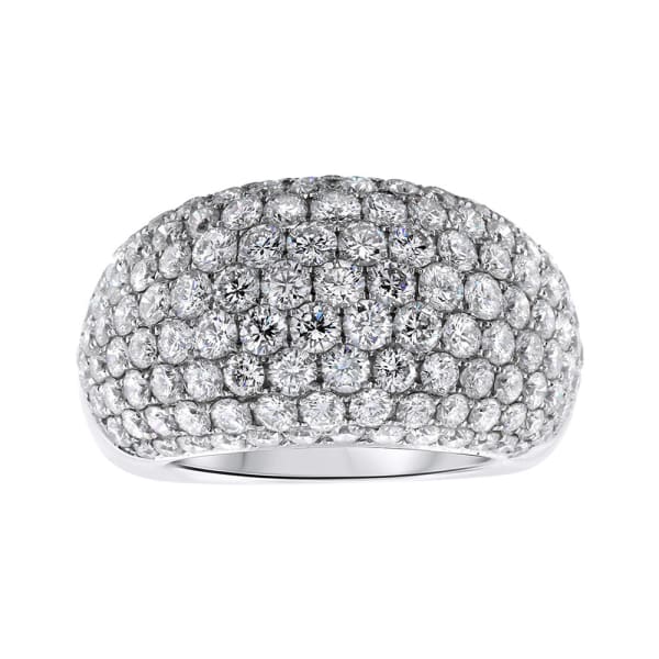 18kt White Gold Dome Shape Ring of 4.90ct diamonds DS-173000