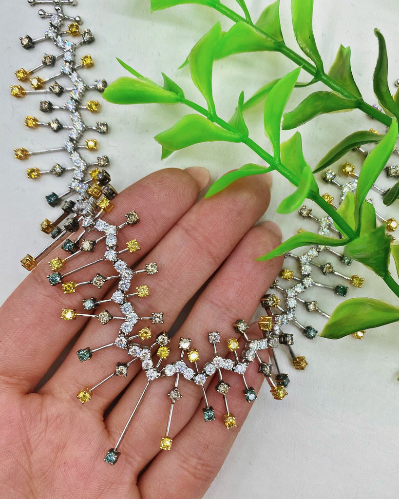 18kt White Gold Multi Diamond Necklace With 11.11ct Diamonds