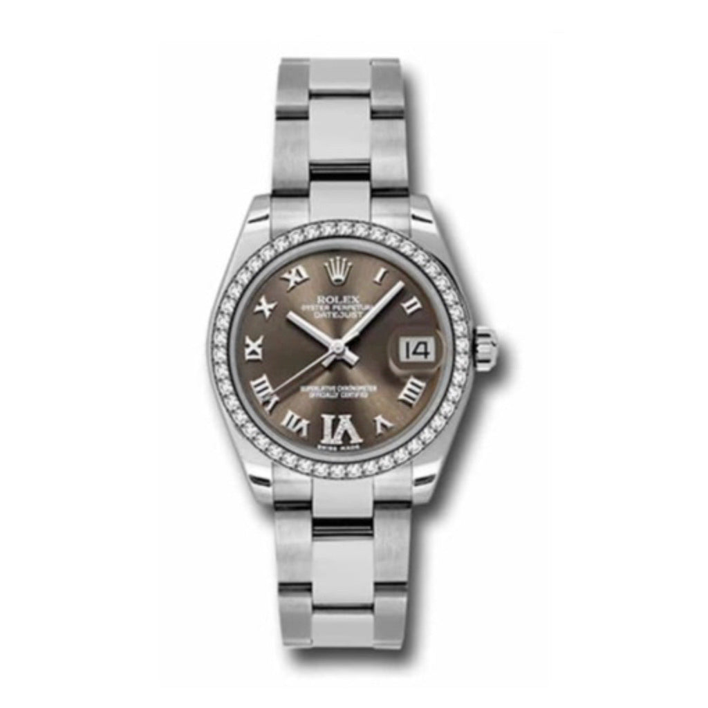 Rolex, Datejust 31 Watch Bronze dial, Diamond bezel, Stainless Steel Oyster 178384-0026