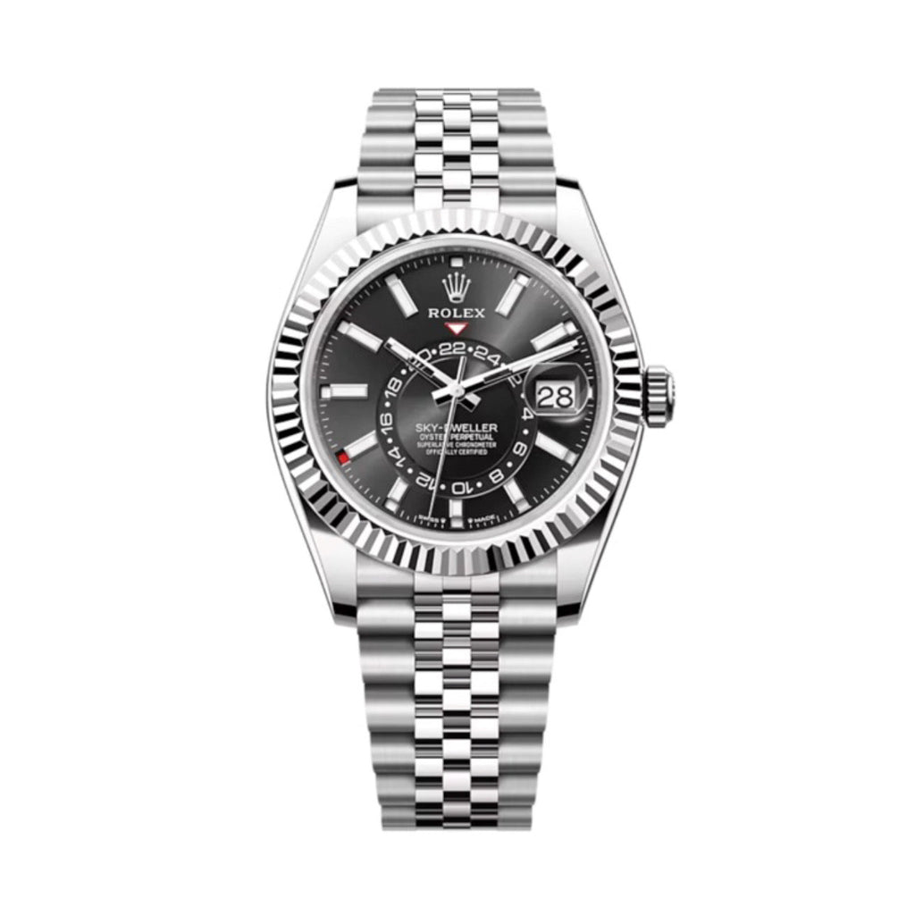 2023 Release Rolex, Sky-Dweller, Bright black dial, Jubilee bracelet, Oystersteel and 18k white gold Watch 336934