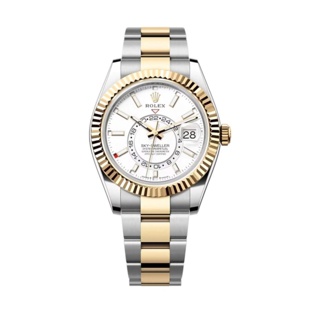 2023 Release Rolex, Sky-Dweller, Intense white dial, Oyster bracelet, Oystersteel and 18k yellow gold Two Tone Watch 336933