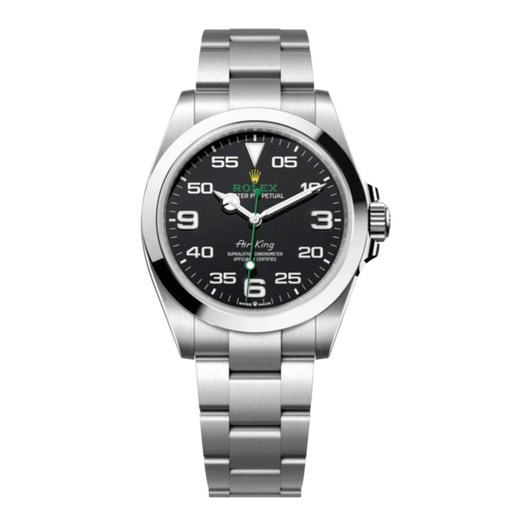 Rolex, Air-King Black Arabic Dial Smooth Bezel Oystersteel Oyster Bracelet Watch 126900