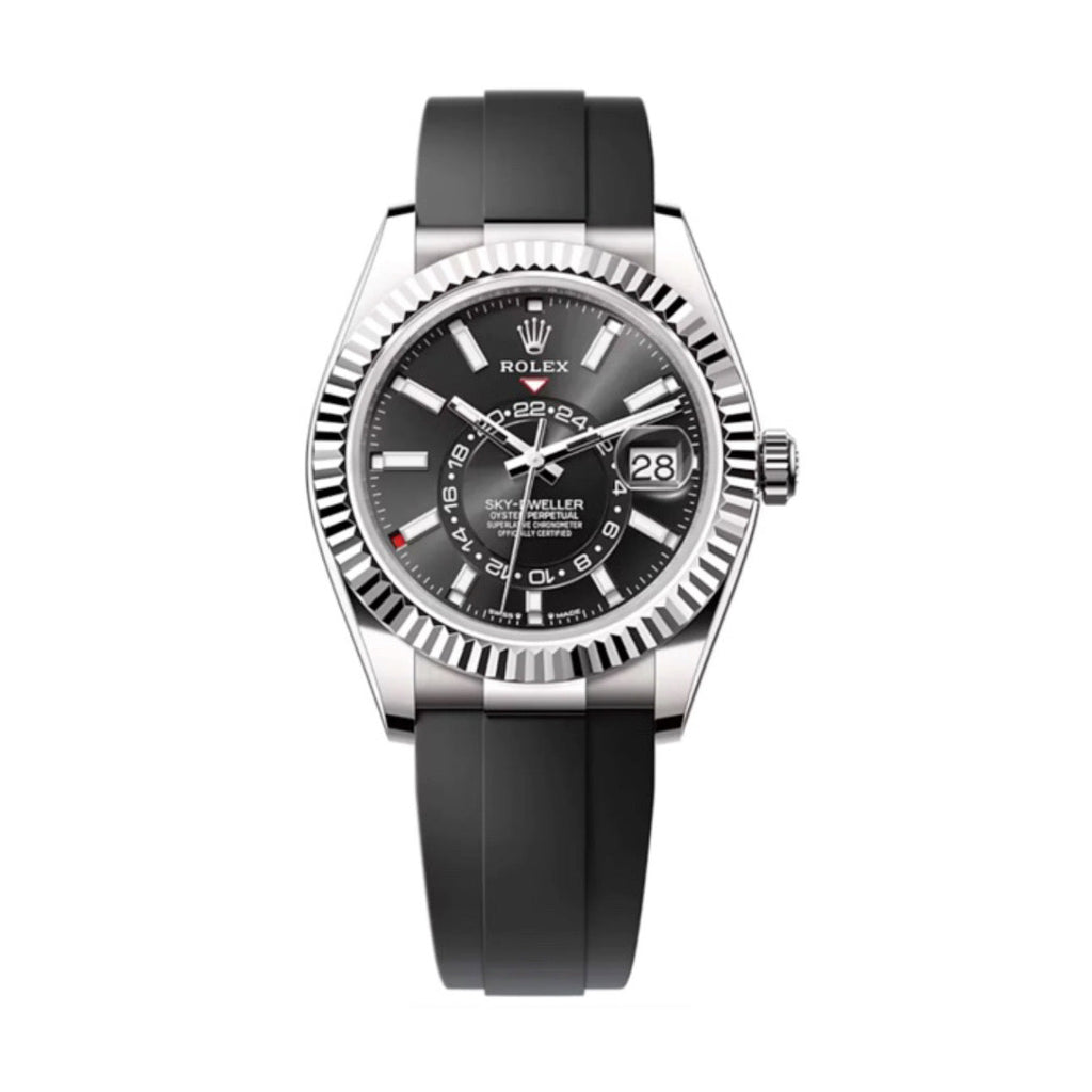 2023 RELEASE Rolex, Sky-Dweller, Bright black dial, Oysterflex bracelet, 18k white gold Watch 336239
