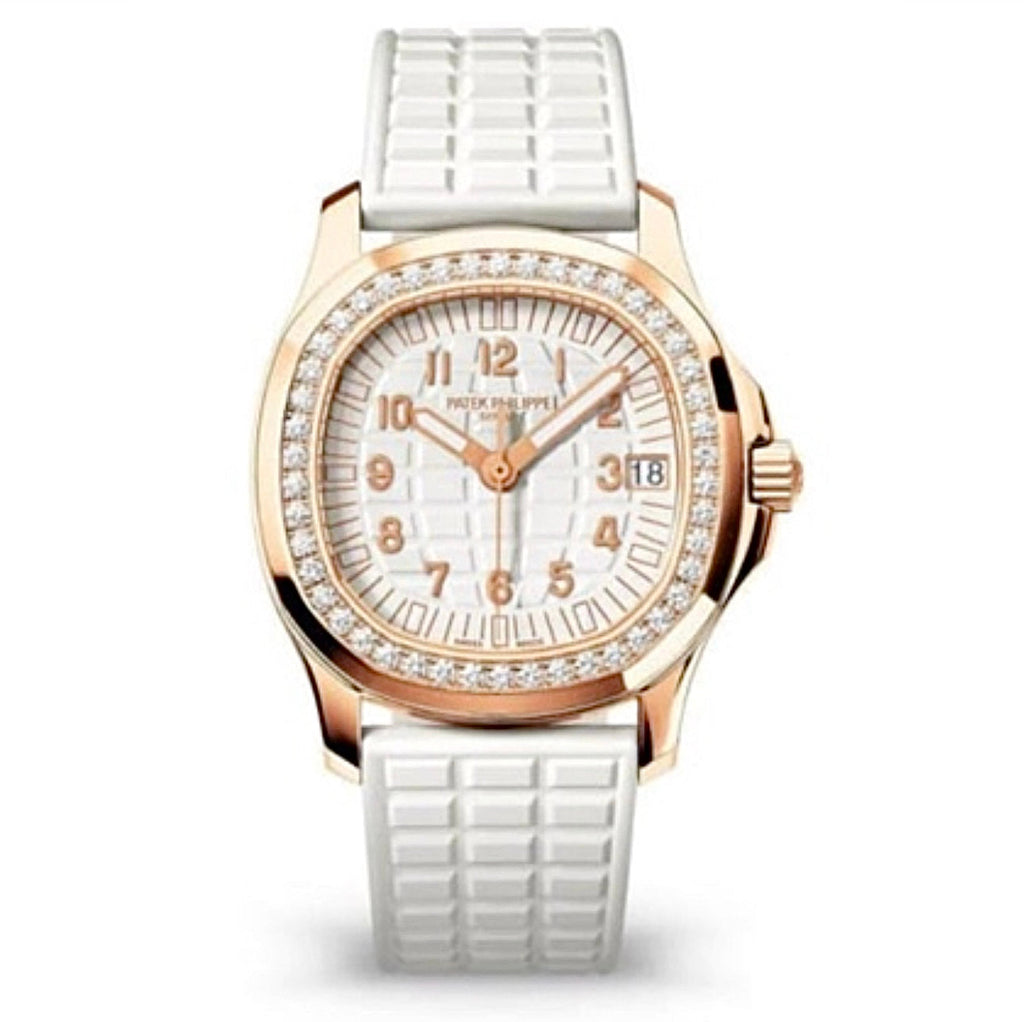 Patek Philippe, Aquanaut Rose Gold with “Pure White” Embossed dial Watch, 18k Rose Gold case Watch, Ref. # 5068R-010