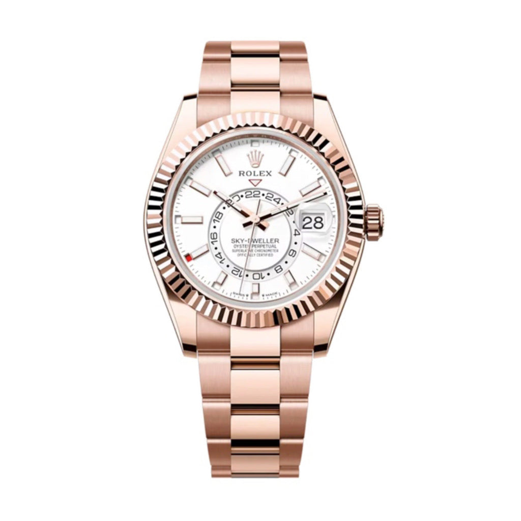 2023 Release Rolex, Sky-Dweller, Intense white dial, Oyster bracelet, 18k Everose gold Watch 336935