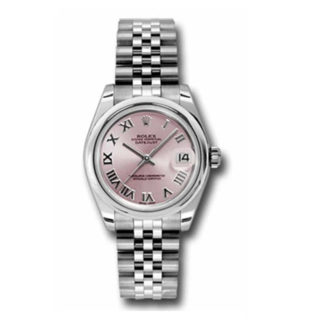 Rolex, Datejust 31 Watch Pink dial, Smooth bezel, Stainless Steel Jubilee 178240-0033