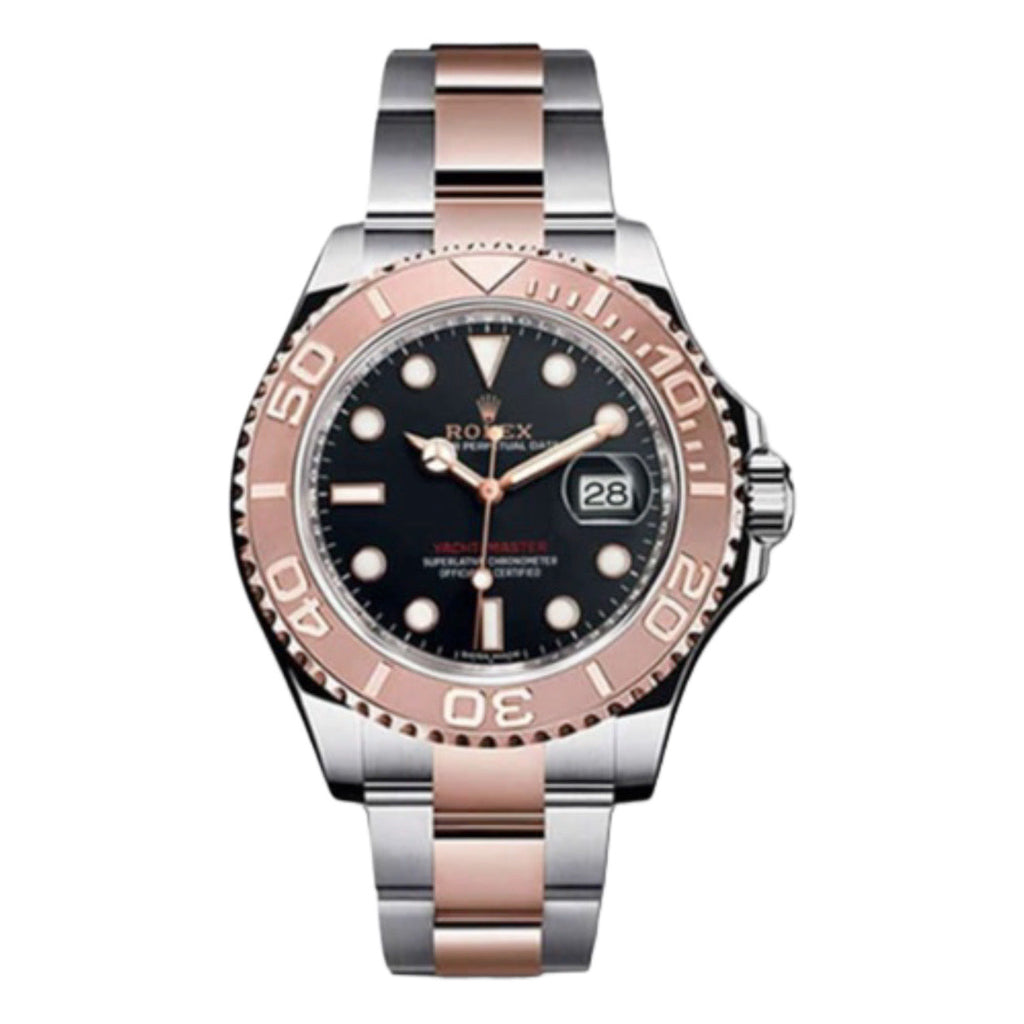 Rolex, Yacht-Master 40, Steel and Rose Gold, Black dial, Watch Oyster Bracelet, Automatic, 126621-0002