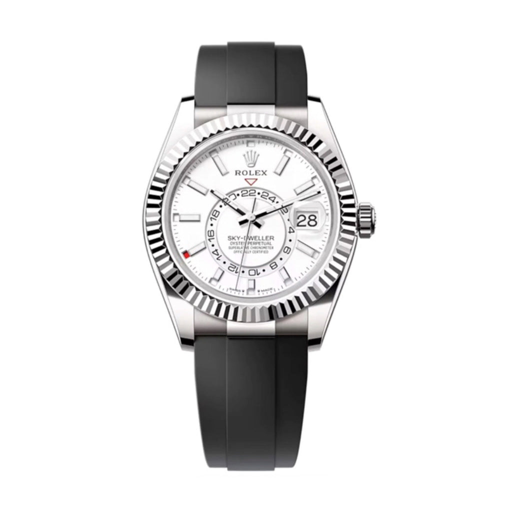 2023 Release Rolex, Sky-Dweller, Intense white dial, Oysterflex bracelet, 18k white gold Watch 336239