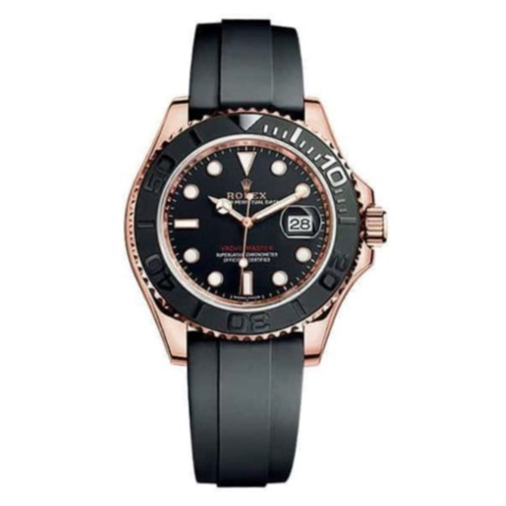 Men's Rolex, Yacht-master 40mm 18k Everose Gold w/ Black Bezel 116655-0002 Watch
