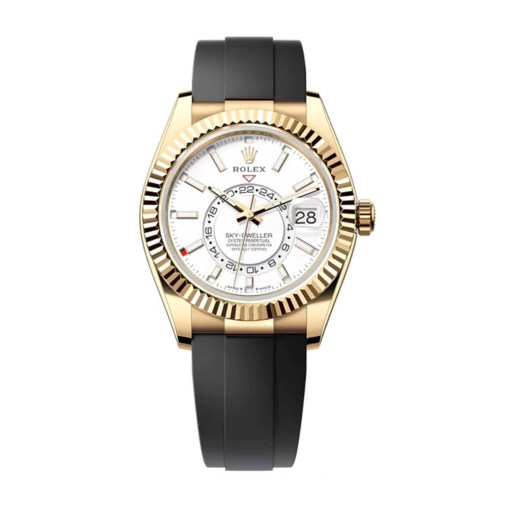 2023 Release Rolex, Sky-Dweller, Intense white dial, Oysterflex bracelet, 18k yellow gold Watch 336238
