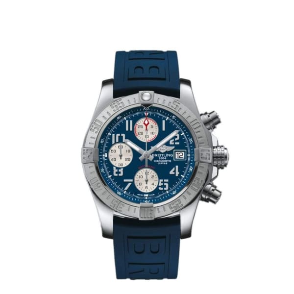 Breitling, Avenger II Blue Dial Chronograp, Blue Rubber Mens Watch, Ref. # A1338111/C870 157S