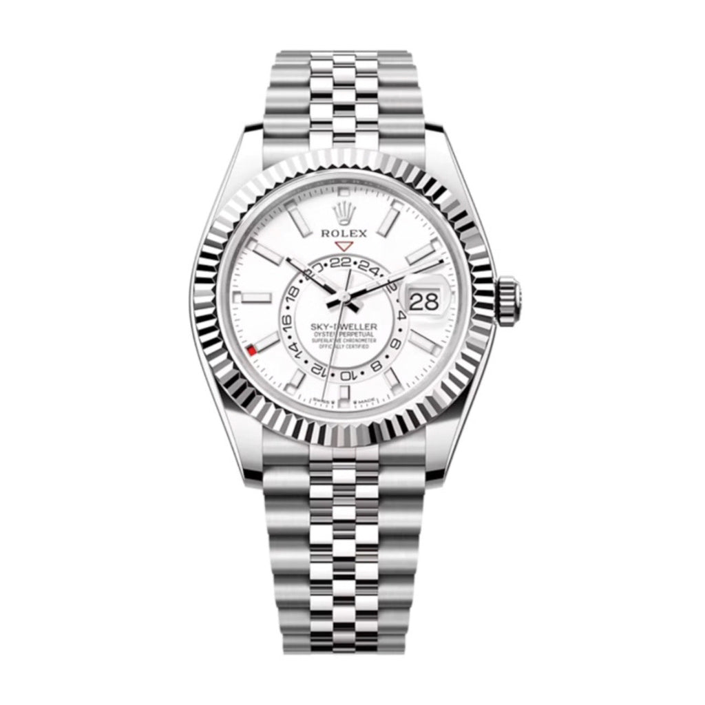 2023 Release Rolex, Sky-Dweller, Intense white dial, Jubilee bracelet, Oystersteel and 18k white gold Watch 336934