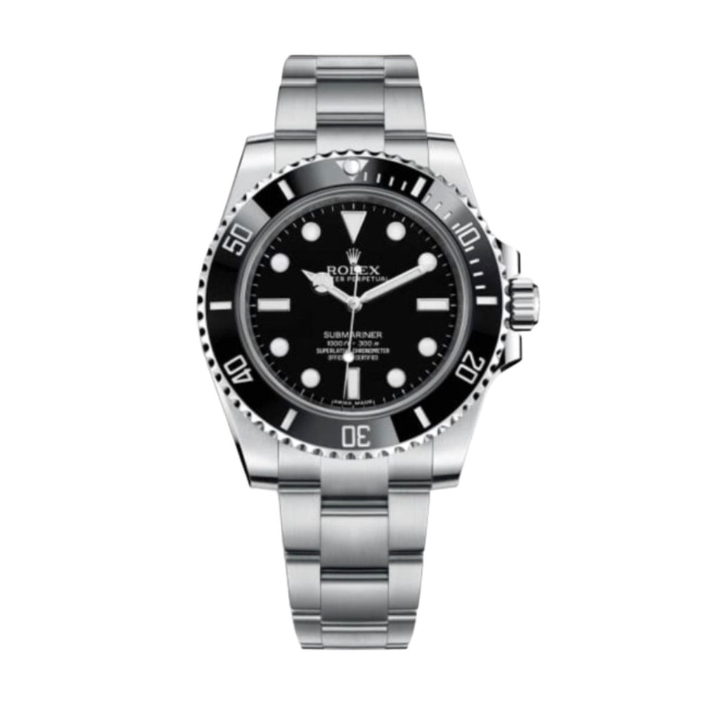 Rolex, Submariner No Date 40 mm, Stainless Steel Oyster bracelet, Black dial Black bezel, Men's Watch 114060-0002