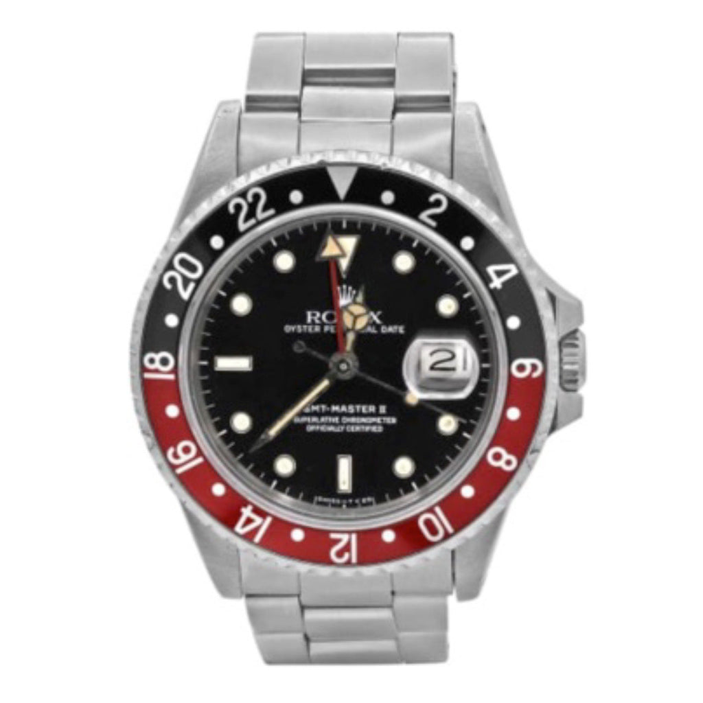Rolex, GMT-Master II, Coke, 40mm, Stainless Steel, Black Dial, 16760
