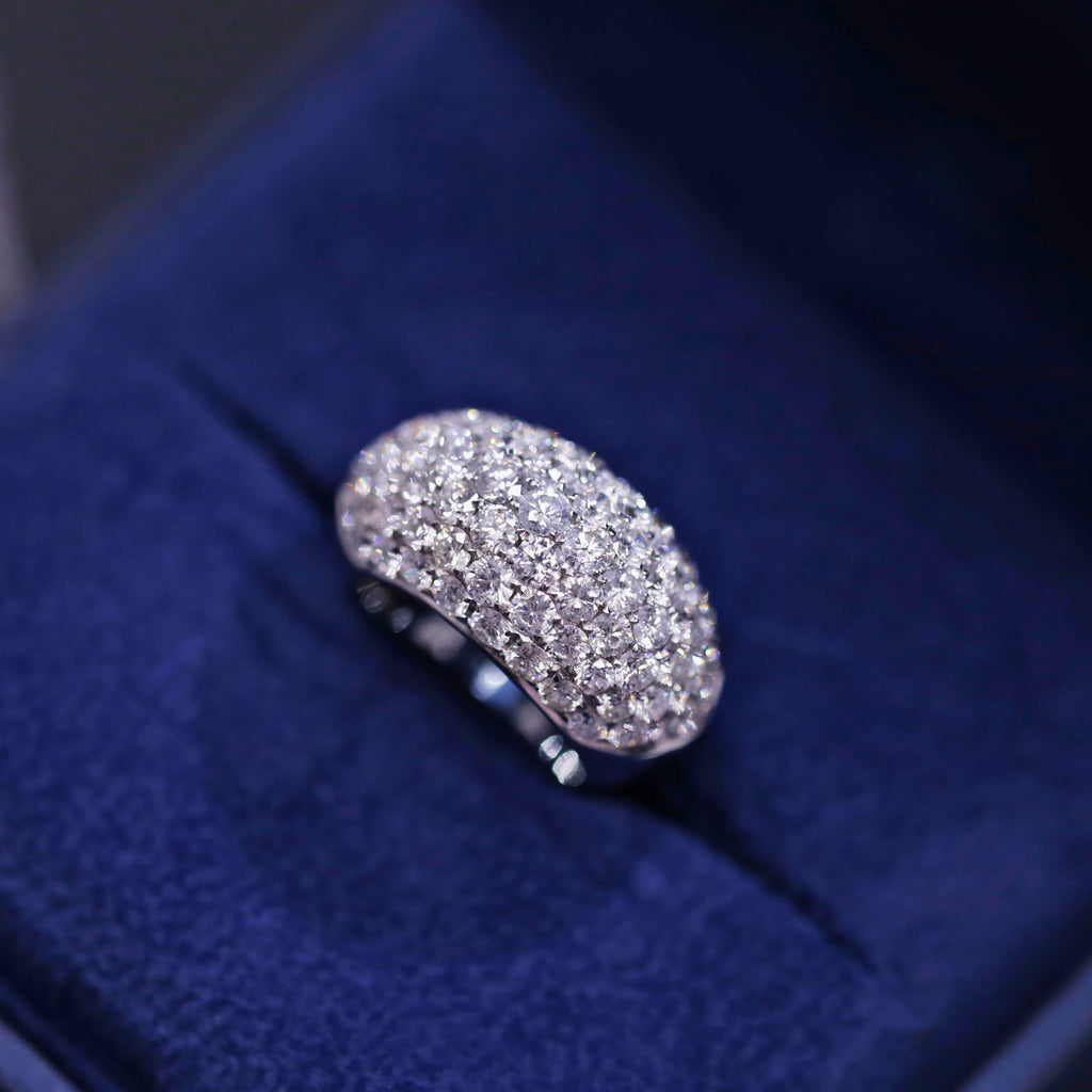 Charming 18KW DIA Cocktail ring with 5.32ct