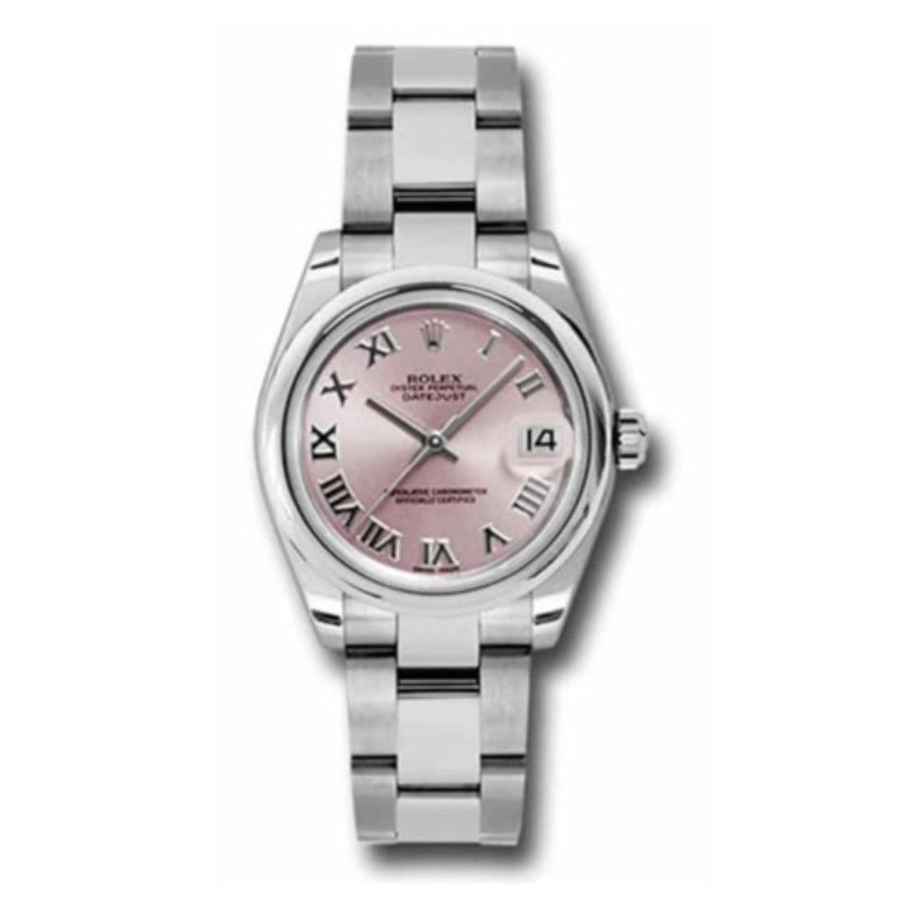 Rolex, Datejust 31 Watch Pink dial, Smooth bezel, Stainless Steel Oyster 178240-0032