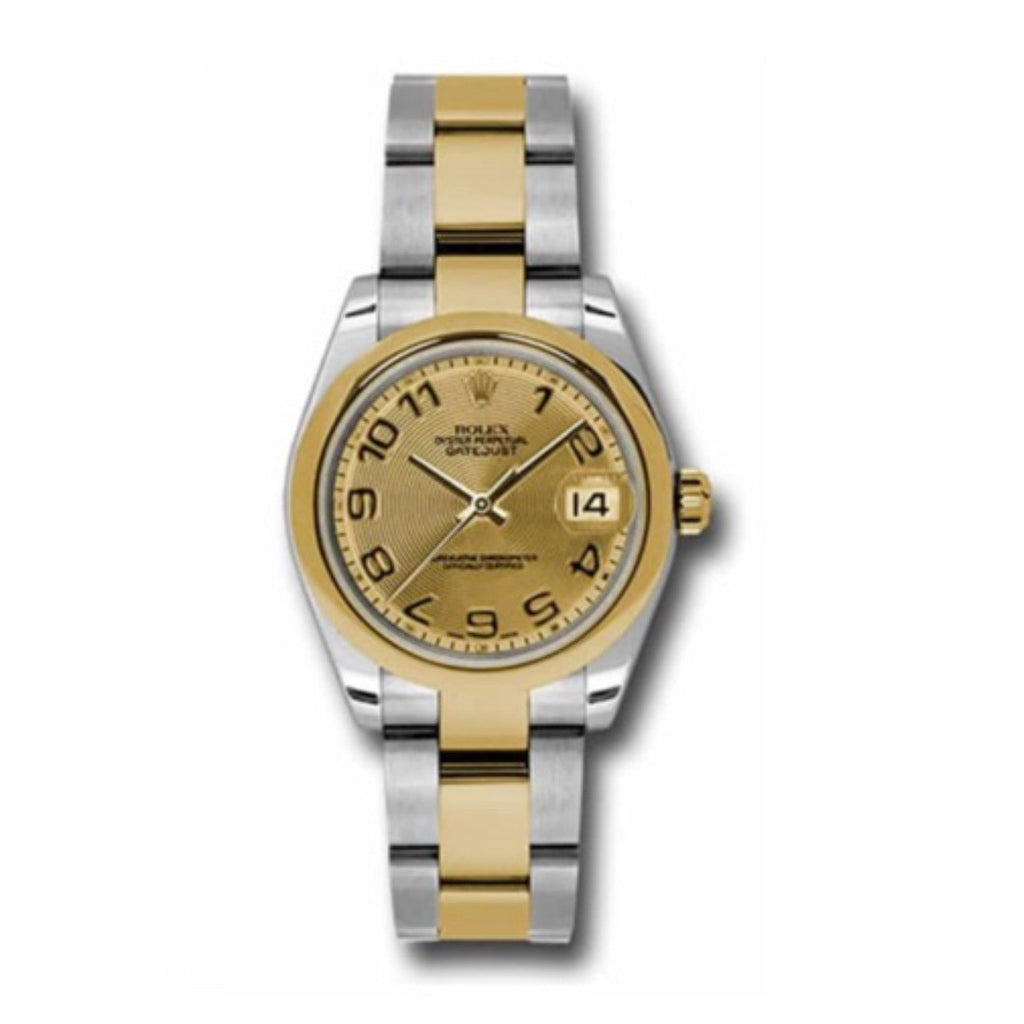 Rolex, Datejust 31 Watch Champagne dial, Smooth Bezel, Steel and Yellow Gold Oyster Bracelet, 178243