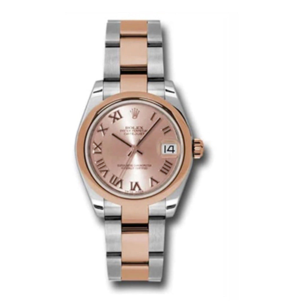 Rolex, Ladies Watch Datejust 31mm Pink dial, Smooth bezel, Stainless steel, and 18k Rose gold Oyster,178241 pro