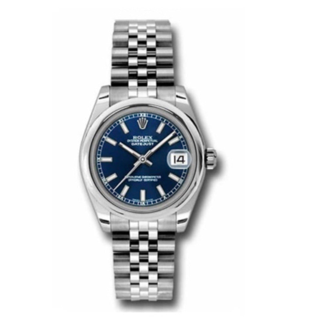 Rolex, Datejust 31 Watch Blue dial, Smooth bezel, Stainless Steel Jubilee 178240-0026