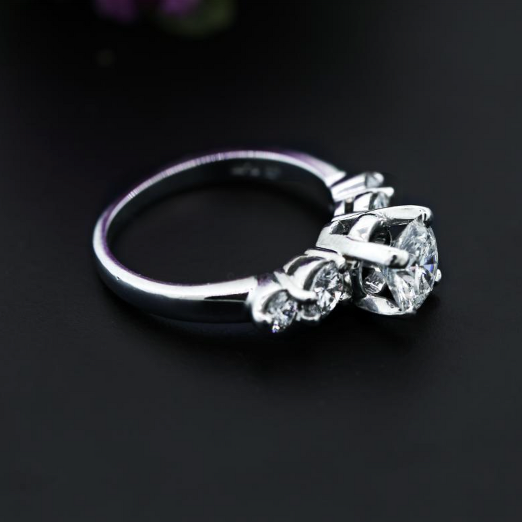 Platinum Engagement Ring With Five Round Cut Diamonds In 2.06CT of Total Diamond Weight ENG-4564500