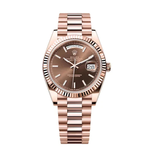 Rolex, Day-Date, Chocolate dial, President bracelet, 18k Everose gold Watch 228235