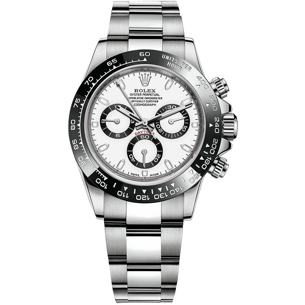 Rolex, Cosmograph Daytona White Dial Stainless Steel Oyster Men's Watch 116500ln-0001