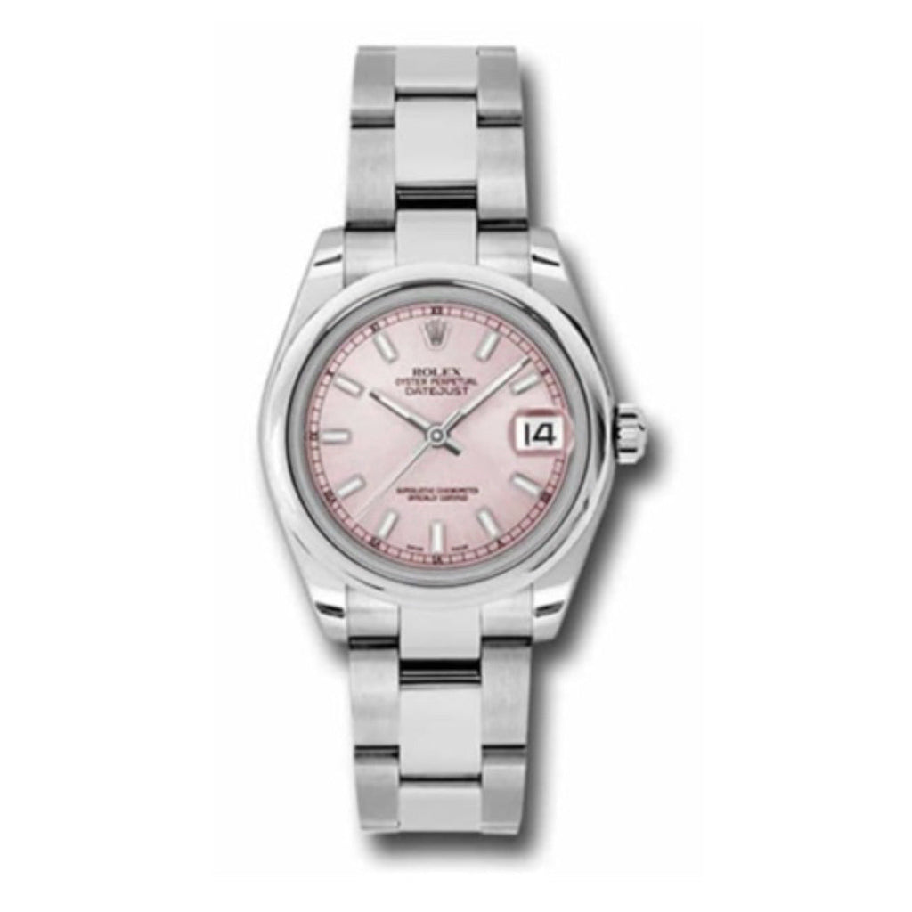 Rolex, Datejust 31 Watch Pink dial, Smooth bezel, Stainless Steel Oyster 178240-0028