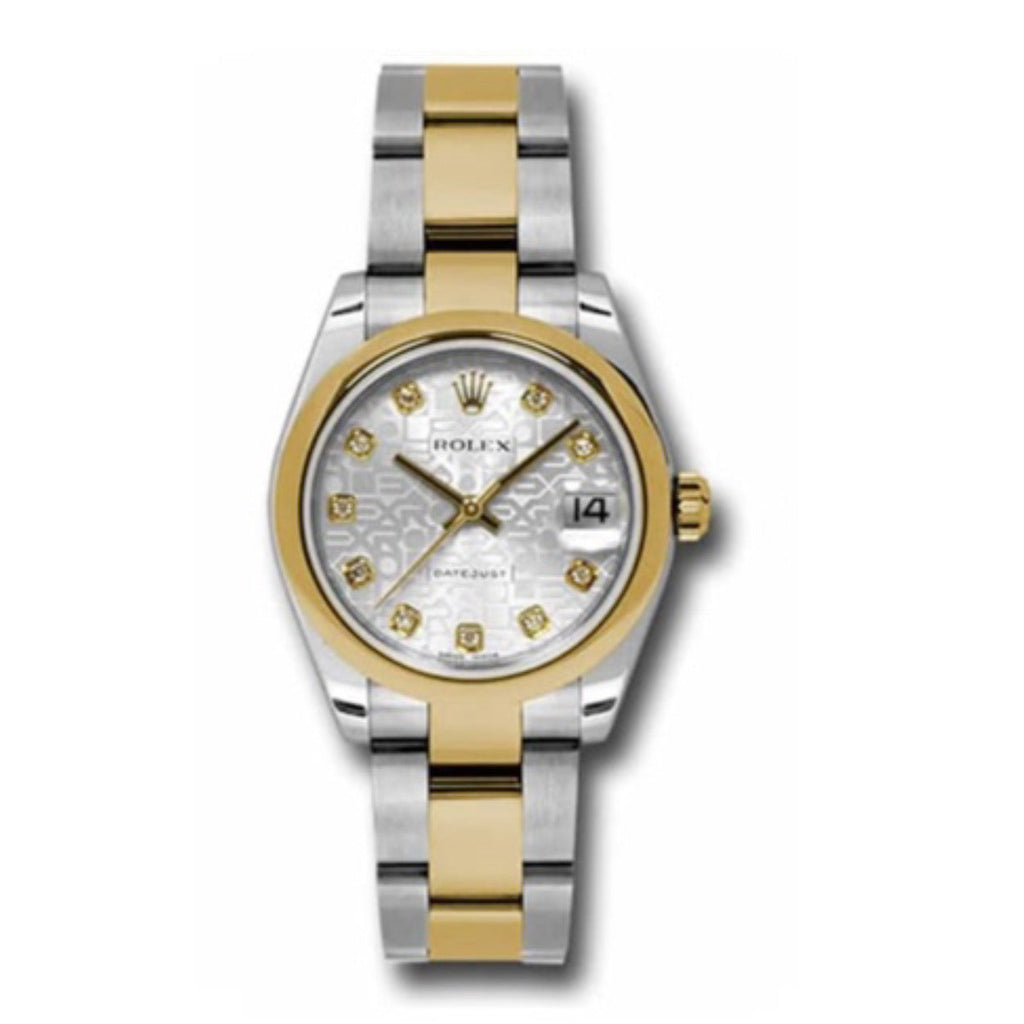 Rolex, Datejust 31 Watch Silver dial, Smooth Bezel, Steel and Yellow Gold Oyster Bracelet, 178243 sjdo