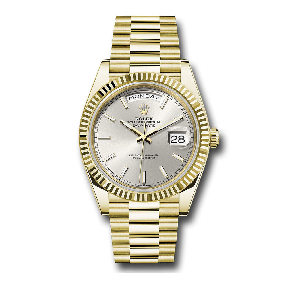 Rolex President Day-Date Yellow Gold Diamond Mens Watch 18038 |  SwissWatchExpo